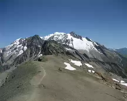 PXL025 Le Mont Blanc vu de la Tête Nord des Fours